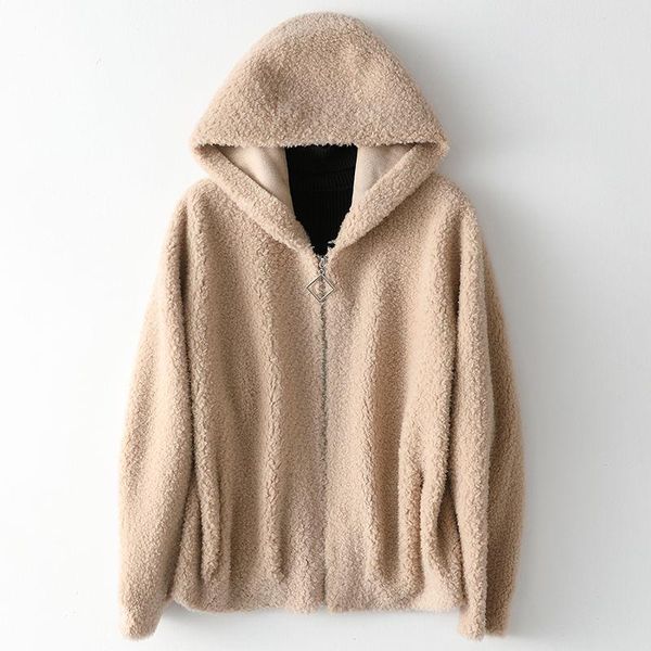 women's fur & faux women winter real sheep shearling lamb coat zipper hooded fashion wool jacket ladies thick warm casual outerwear x85, Black
women's fur & faux women winter real sheep shearling lamb coat zipper hooded fashion wool jacket ladies thick warm casual outerwear x85, Black