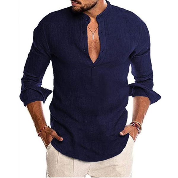 men's casual shirts mens chemise homme plain long sleeve shirt solid v-neck single breasted daily for men, White;black
men's casual shirts mens chemise homme plain long sleeve shirt solid v-neck single breasted daily for men, White;black