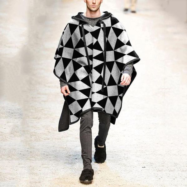 men's hoodies & sweatshirts head coat woolen cloak shawl windbreaker set cape print, Black
men's hoodies & sweatshirts head coat woolen cloak shawl windbreaker set cape print, Black