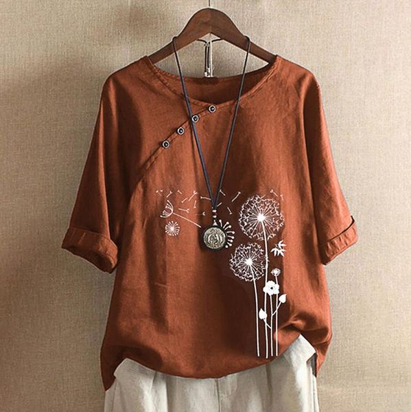 women's blouses & shirts blouse casual plus size o-neck printed loose button tunic blusas femininas ropa mujer, White
women's blouses & shirts blouse casual plus size o-neck printed loose button tunic blusas femininas ropa mujer, White