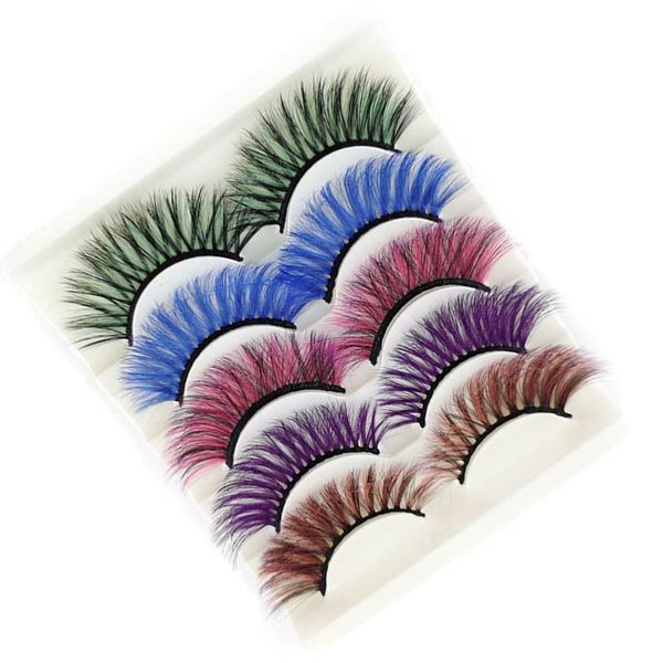 false eyelashes women fashion skonhed 5 pairs 3d white mink lashes natural long thick fluffy colorful lash extension makeup tool
false eyelashes women fashion skonhed 5 pairs 3d white mink lashes natural long thick fluffy colorful lash extension makeup tool