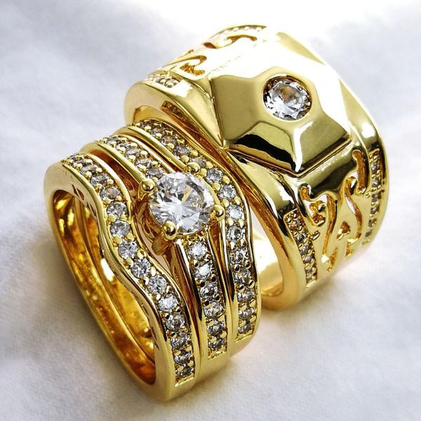 wedding rings luxury golden filled zircon ring set men's gold hip hop jewelry hexagon lover's gifts accessories, Slivery;golden
wedding rings luxury golden filled zircon ring set men's gold hip hop jewelry hexagon lover's gifts accessories, Slivery;golden