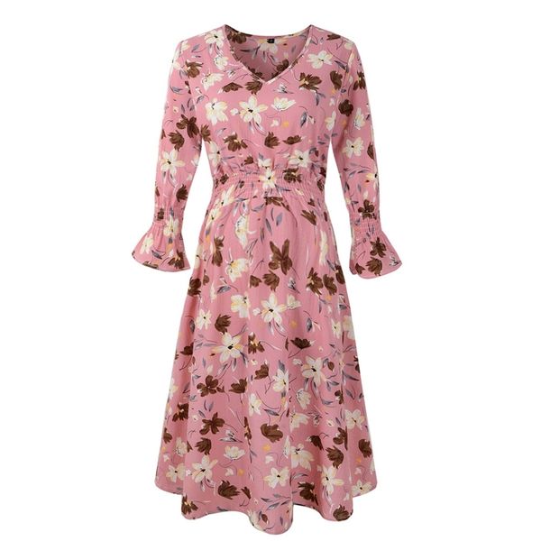 arrivalmaternity round collar floral full print multi-color normal parachute skirt long-sleeve nursing dress 210528, White
arrivalmaternity round collar floral full print multi-color normal parachute skirt long-sleeve nursing dress 210528, White