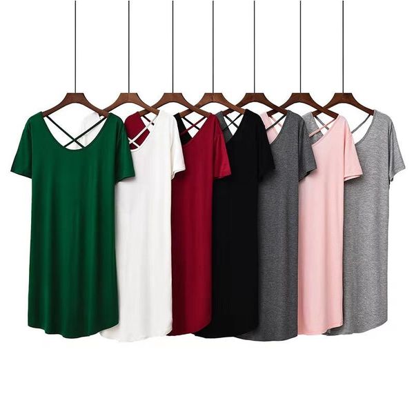 women's sleepwear summer simple modal nightdress big v-neck comfortable short sleeve halter ladies pure color homewear, Black;red
women's sleepwear summer simple modal nightdress big v-neck comfortable short sleeve halter ladies pure color homewear, Black;red