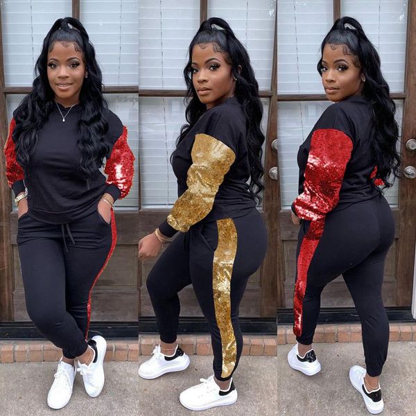 spring sequins patchwork two-piece set long sleeve crop & pencil pants matching sets sweatsuit lounge wear streetwear y2k, White
spring sequins patchwork two-piece set long sleeve crop & pencil pants matching sets sweatsuit lounge wear streetwear y2k, White
