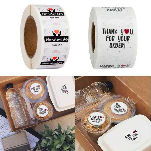 500pcs/roll round thank you hand made with love cake packaging sealing labels stickers diy baking gift craft box white
500pcs/roll round thank you hand made with love cake packaging sealing labels stickers diy baking gift craft box white