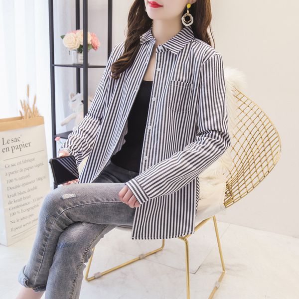 2021 New Winter Warm Veet Shirts Womens Striped Blouse Tops Long Blue Female Clothes One Pocket CP44, White
2021 New Winter Warm Veet Shirts Womens Striped Blouse Tops Long Blue Female Clothes One Pocket CP44, White