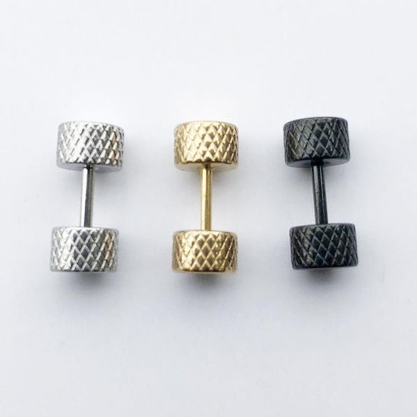 1pair 6mm men male barbell punk gothic stainless steel stud earrings brincos ouro masculino black, gold, silver color, Golden;silver
1pair 6mm men male barbell punk gothic stainless steel stud earrings brincos ouro masculino black, gold, silver color, Golden;silver