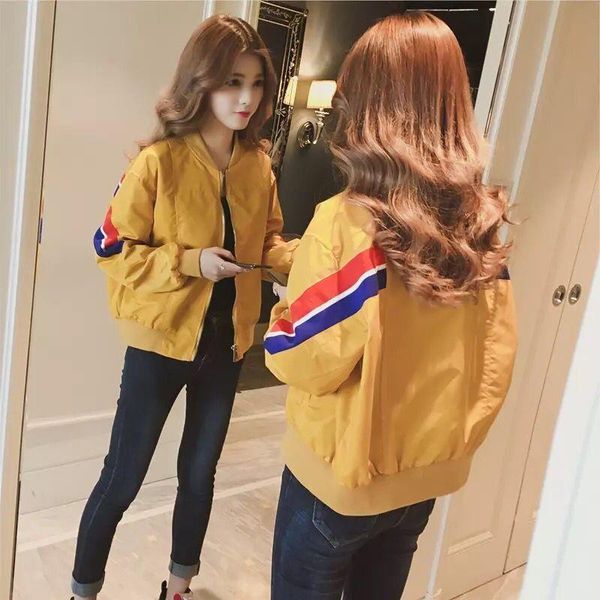 women's jackets thickened jacket female 2021 short coat loose baseball uniform spring and autumn, Black;brown
women's jackets thickened jacket female 2021 short coat loose baseball uniform spring and autumn, Black;brown
