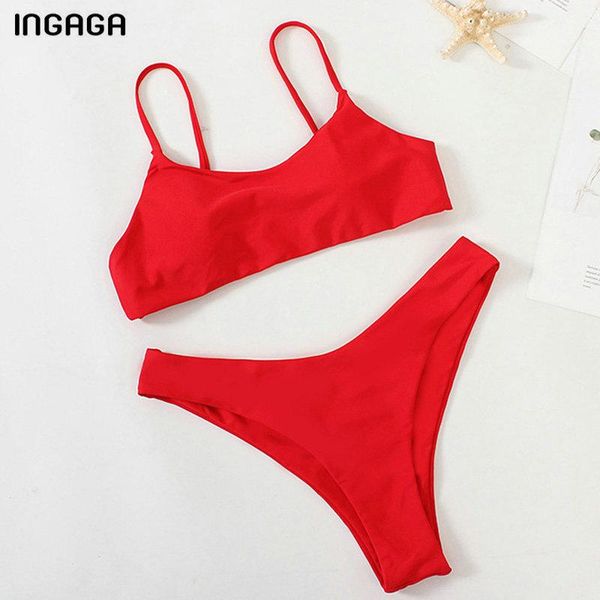 women's swimwear ingaga bikinis red swimsuit push up bathing suit 2021 summer biquini strap bikini set high cut beachwear, White;black
women's swimwear ingaga bikinis red swimsuit push up bathing suit 2021 summer biquini strap bikini set high cut beachwear, White;black