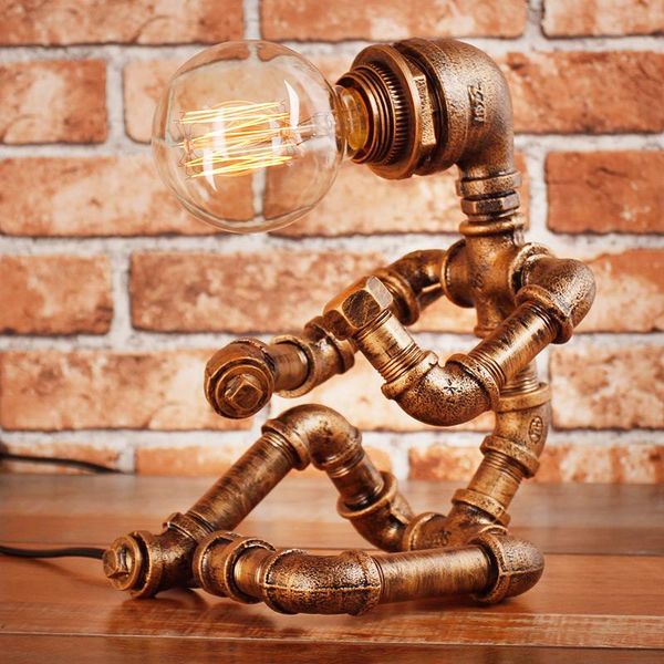 table lamps vintage robot water pipe for bedroom industrial lamp retro loft decor iron stand desk light fixtures home lighting
table lamps vintage robot water pipe for bedroom industrial lamp retro loft decor iron stand desk light fixtures home lighting