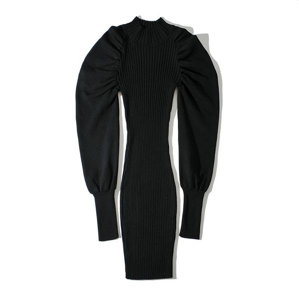 casual dresses woman long lenton sleeve mid-length sweater dress, Black;gray 
casual dresses woman long lenton sleeve mid-length sweater dress, Black;gray