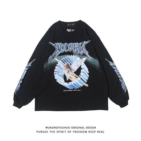 men's t-shirts creative 3d angel print long sleeve tees shirts streetwear hip hop hipster casual loose tshirts men fashion, White;black
men's t-shirts creative 3d angel print long sleeve tees shirts streetwear hip hop hipster casual loose tshirts men fashion, White;black