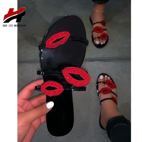slippers nan jiu mountain 2021 women sandals flat summer women's shoes open toe font fashion rhinestones plus size 37-42, Black
slippers nan jiu mountain 2021 women sandals flat summer women's shoes open toe font fashion rhinestones plus size 37-42, Black