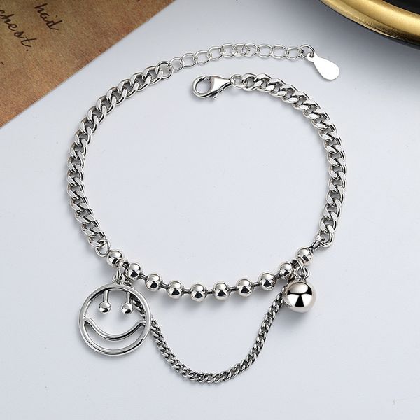 chaosheng s925 sterling silver smiling face round bead tassel bracelet korean version simple ins minority design personalized student, Golden;silver
chaosheng s925 sterling silver smiling face round bead tassel bracelet korean version simple ins minority design personalized student, Golden;silver