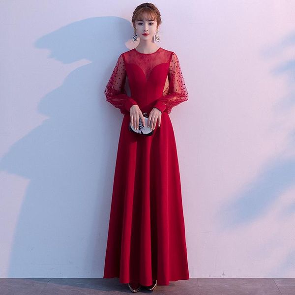 party dresses long sleeves evening 2021 o-neck gowns formal dress women occasion, White;black
party dresses long sleeves evening 2021 o-neck gowns formal dress women occasion, White;black
