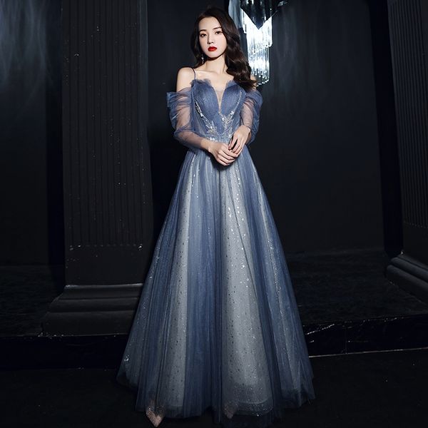 Gorgeous Spaghetti Strap Floor Length Evening Dress Appliques Sequin Backless Shining Formal Party Gown For Women Party, Blue
Gorgeous Spaghetti Strap Floor Length Evening Dress Appliques Sequin Backless Shining Formal Party Gown For Women Party, Blue