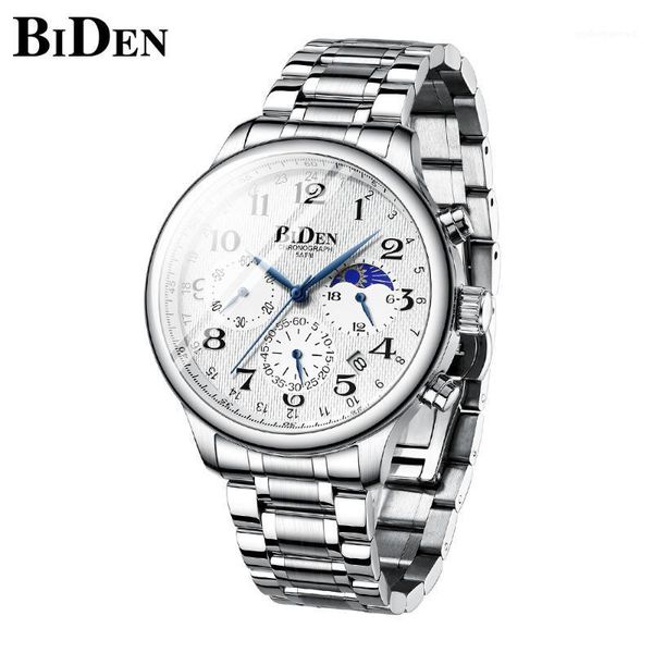 wristwatches biden men's fashion business watch multifunctional small three-eye stainless steel case 30m waterproof man charm display, Slivery;brown
wristwatches biden men's fashion business watch multifunctional small three-eye stainless steel case 30m waterproof man charm display, Slivery;brown
