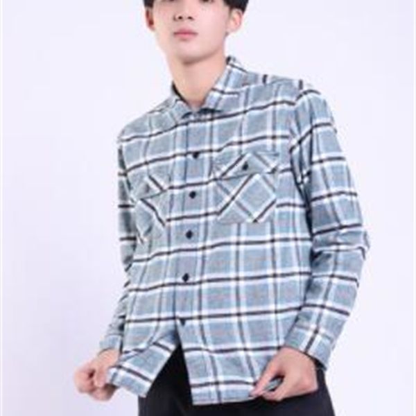 21 plaid long-sleeved shirt men's casual business men's thick autumn shirt men lor9, White
21 plaid long-sleeved shirt men's casual business men's thick autumn shirt men lor9, White