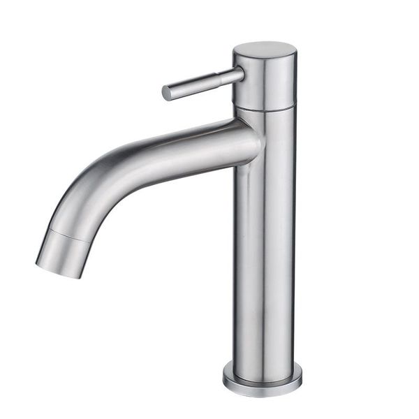 bathroom sink faucets 304 stainless steel tap brushed basin faucet single cold water mixer
bathroom sink faucets 304 stainless steel tap brushed basin faucet single cold water mixer