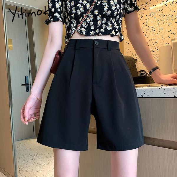women's shorts yitimoky suits women summer elastic high waist office lady button up pockets straight loose fashion black 2021, White;black
women's shorts yitimoky suits women summer elastic high waist office lady button up pockets straight loose fashion black 2021, White;black