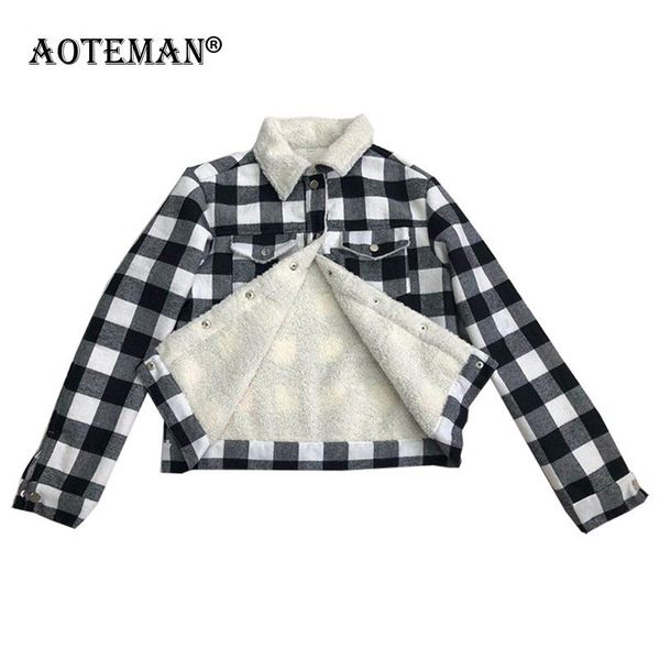 women's jackets women fleece coats plaid autumn winter jacket casual female outwear single breasted spring coat fashion clothing ll232, Black;brown
women's jackets women fleece coats plaid autumn winter jacket casual female outwear single breasted spring coat fashion clothing ll232, Black;brown