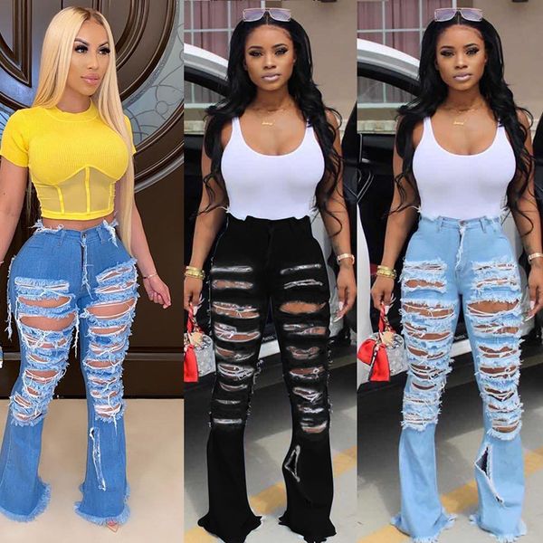 summer denim pants women retro solid hole jeans ripped flare trousers street skinny high waist lady pants gl8342 210222, Blue
summer denim pants women retro solid hole jeans ripped flare trousers street skinny high waist lady pants gl8342 210222, Blue