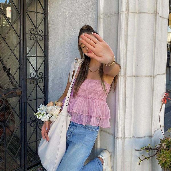 women's tanks & camis aiiou summer women camisole grunge sweet pink strappy sleevless crop casual ladies streetwear cute vest, White
women's tanks & camis aiiou summer women camisole grunge sweet pink strappy sleevless crop casual ladies streetwear cute vest, White
