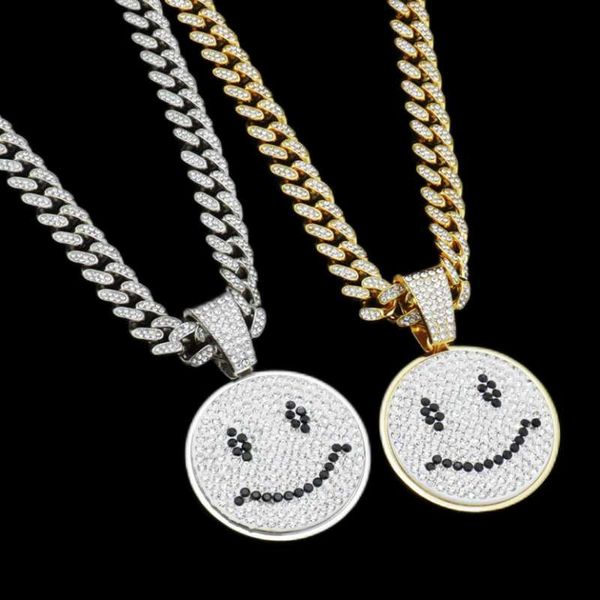 pendant necklaces iced out cuban link chain smile round necklace for men women jewelry female aesthetic streetwear hip hop gift, Silver
pendant necklaces iced out cuban link chain smile round necklace for men women jewelry female aesthetic streetwear hip hop gift, Silver
