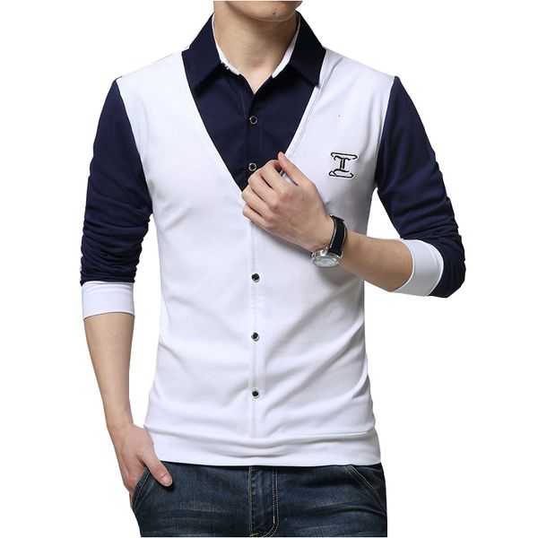 2021 new autumn fashion patch design men's t-shirt fake two long sleeve turn-down collar cotton t shirt for men 5xl oa63, White;black
2021 new autumn fashion patch design men's t-shirt fake two long sleeve turn-down collar cotton t shirt for men 5xl oa63, White;black