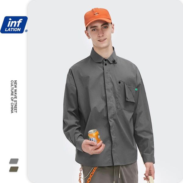 inflation men oversized shirt for autumn high street hip hop long sleeve shirt men streetwear solid color casual male2112w, White;black
inflation men oversized shirt for autumn high street hip hop long sleeve shirt men streetwear solid color casual male2112w, White;black