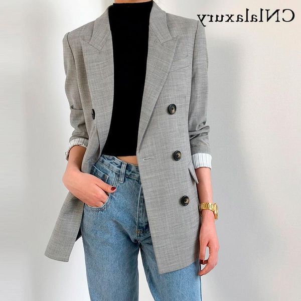 women's suits & blazers double breasted 2021 women blazer office ladies suit jacket spring elegant female outwear blaser femininas mary, White;black
women's suits & blazers double breasted 2021 women blazer office ladies suit jacket spring elegant female outwear blaser femininas mary, White;black