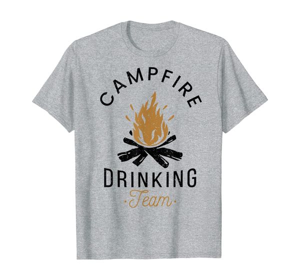 campfire drinking team camp lovers gifts scout camper t-shirt, White;black 
campfire drinking team camp lovers gifts scout camper t-shirt, White;black