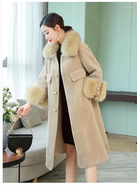 women's wool & blends selling winter women clothes fur collar pocket decoration coats for ladies elegant long coat, Black
women's wool & blends selling winter women clothes fur collar pocket decoration coats for ladies elegant long coat, Black