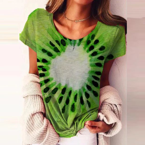 2021 summer new fashion cute watermelon kiwi fruit tie-dye tee women elegant round neck pullovers casual loose streetwears 5xl 7al0, White
2021 summer new fashion cute watermelon kiwi fruit tie-dye tee women elegant round neck pullovers casual loose streetwears 5xl 7al0, White