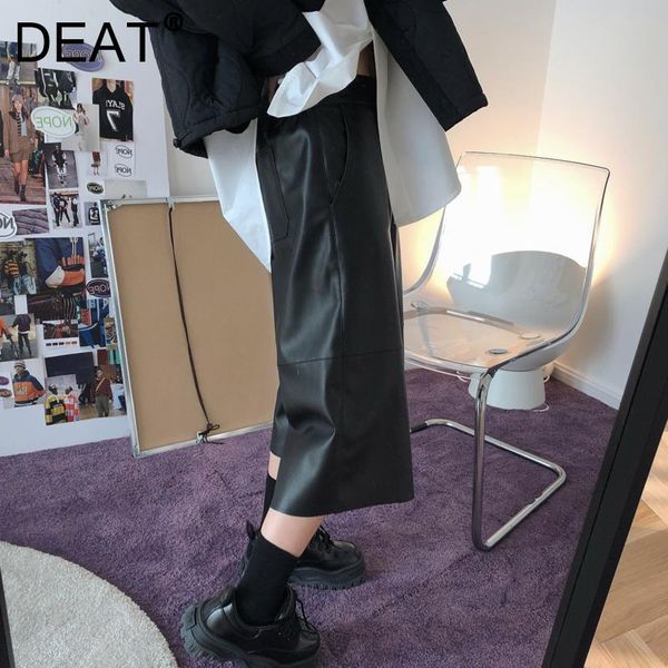 women's pants & capris deat 2021 women fashion loose black high elastic waist wide leg pu leather calf-length spring and autumn 7e1865, Black;white
women's pants & capris deat 2021 women fashion loose black high elastic waist wide leg pu leather calf-length spring and autumn 7e1865, Black;white