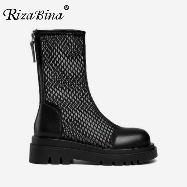 boots rizabina women real leather summer round toe zipper square heel pumps fashion ladies footwear size 34-43, Black
boots rizabina women real leather summer round toe zipper square heel pumps fashion ladies footwear size 34-43, Black