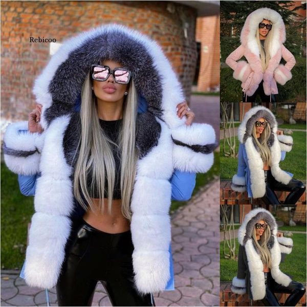 women's fur & faux women winter warm thicken hooded coat ladies drawstring zipper jacket outwear overcoat, Black
women's fur & faux women winter warm thicken hooded coat ladies drawstring zipper jacket outwear overcoat, Black
