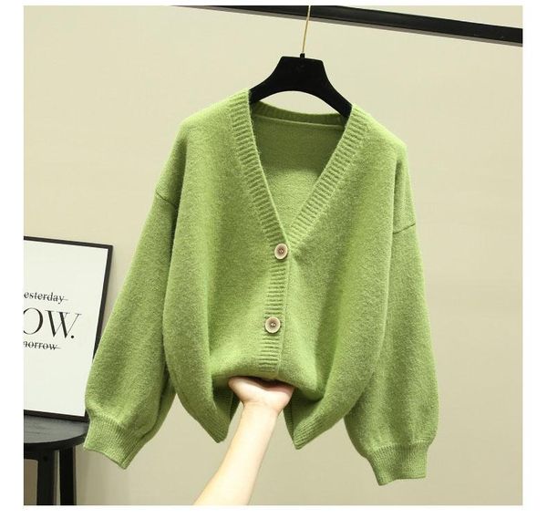 women's sweaters 2021 autumn knit female oversize cardigan women loose casual v neck knitted sweater fall coat lady green, White;black
women's sweaters 2021 autumn knit female oversize cardigan women loose casual v neck knitted sweater fall coat lady green, White;black