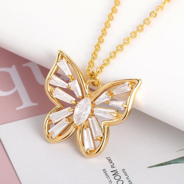 pendant necklaces ins arrive zircon crystal butterfly necklace charm bling gold jewelry for women girls bijoux gift, Silver
pendant necklaces ins arrive zircon crystal butterfly necklace charm bling gold jewelry for women girls bijoux gift, Silver
