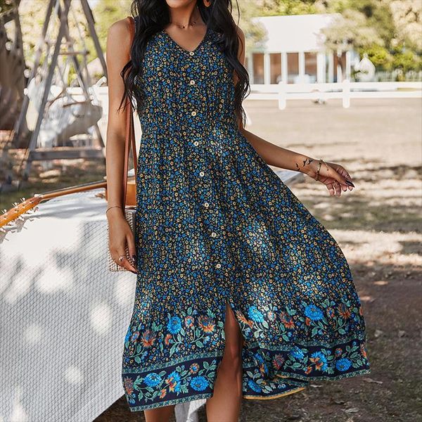 summer fashion boho bohemian womens dress wedding guest maxi casual sleeveless high waist robe, Black;gray
summer fashion boho bohemian womens dress wedding guest maxi casual sleeveless high waist robe, Black;gray