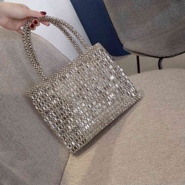 evening bags evening clutch bag women hollow out silver beaded handbags luxury handmade square purses for wedding party and handbags 220315
evening bags evening clutch bag women hollow out silver beaded handbags luxury handmade square purses for wedding party and handbags 220315