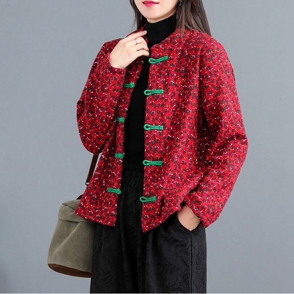 chinese cheongsam winter parkas coats button floral warm coats retro jacket oriental chinese style clothing women 11437, Red
chinese cheongsam winter parkas coats button floral warm coats retro jacket oriental chinese style clothing women 11437, Red