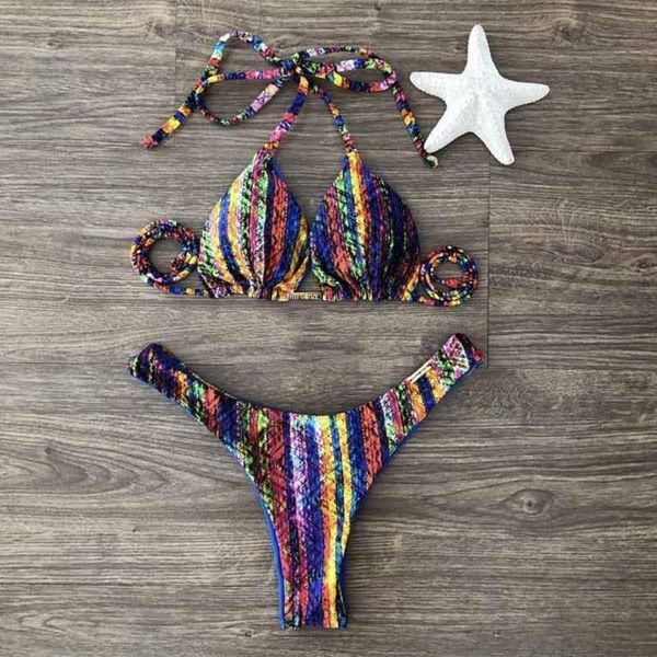 women's swimwear push up bikini 2022 colorful striped swimsuit women 2 piece set brazilian female bathing suit beach wear, White;black
women's swimwear push up bikini 2022 colorful striped swimsuit women 2 piece set brazilian female bathing suit beach wear, White;black