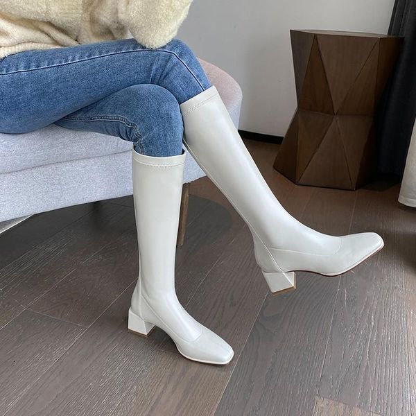 boots autumn women's leather high-heeled boots, square-toe slim-fit thick-heeled zipper knee-high, Black
boots autumn women's leather high-heeled boots, square-toe slim-fit thick-heeled zipper knee-high, Black