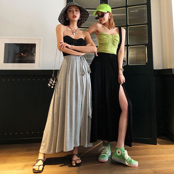 2021 Top quality Midi Skirt with Slit Elegant Summer Women Lace Up Side Split Elastic Waist A-line Female Skirts F6DK, Black
2021 Top quality Midi Skirt with Slit Elegant Summer Women Lace Up Side Split Elastic Waist A-line Female Skirts F6DK, Black