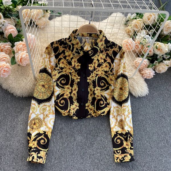 2021 vintage turn-down collar single breasted blouse women boho chic loose printed shirt female fashion spring autumn nhc5, Blue
2021 vintage turn-down collar single breasted blouse women boho chic loose printed shirt female fashion spring autumn nhc5, Blue