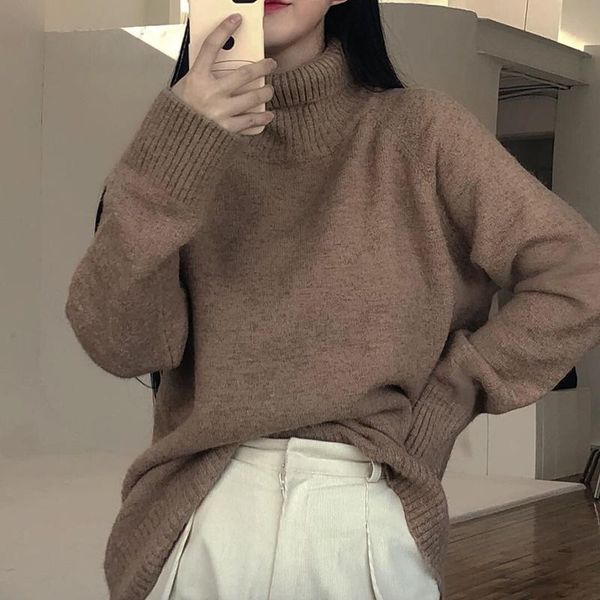 women's sweaters turtleneck knitted cashmere sweater women warm autumn winter jumpers loose long sleeve casual viintage pullovers stree, White;black
women's sweaters turtleneck knitted cashmere sweater women warm autumn winter jumpers loose long sleeve casual viintage pullovers stree, White;black