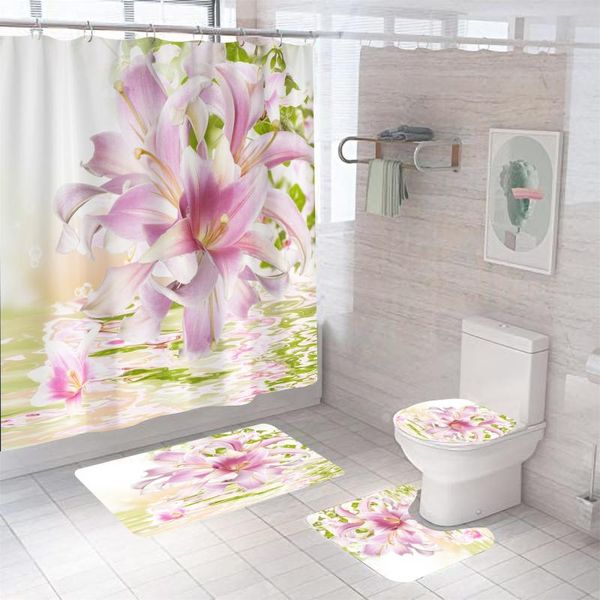 shower curtains digital printing flower series home bathroom decoration curtain three-piece set floor mat toilet cover
shower curtains digital printing flower series home bathroom decoration curtain three-piece set floor mat toilet cover
