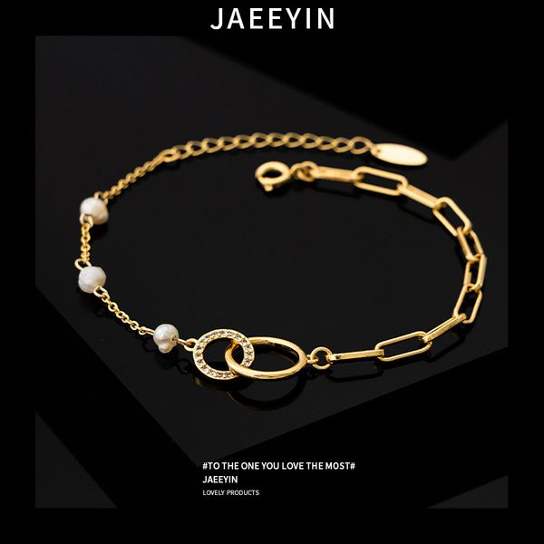 jaeeyin classic gold plated clasp bracelet for women's east gate of south korea, Silver
jaeeyin classic gold plated clasp bracelet for women's east gate of south korea, Silver